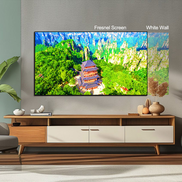 [120 Inch Long Throw] ALR Fresnel Projection Screen Fixed Frame Long Throw Projector Screen Theater-support 3D 4K Projection
