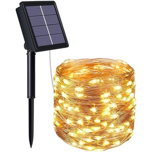 Solar Powered 10M 100LED Copper Wire Warm White <b>String</b> <b>Lights</b> <b>Outdoor</b> Garden Decoration - Product Image 1