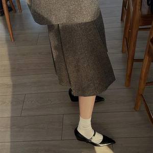 Elegante Design nero a punta a zeppa scarpe da <span class=keywords><strong>donna</strong></span> con fibbia - Product Image 3