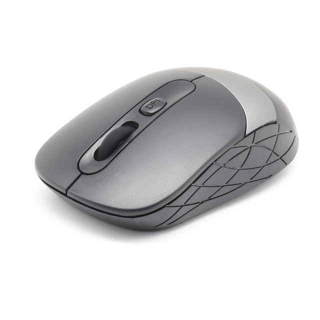 2.4G 4 Buttons 1600 Dpi Battery Powered USB 4D Wireless Mouse with Decorative Strips in Stock Ergonomic Design