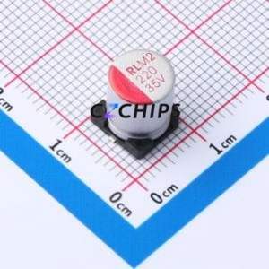 Condensateur solide SMD JBLM2221M035D090RTM 220µF 35V, D8xL9mm 20% 2.45A100kHz - Product Image 1