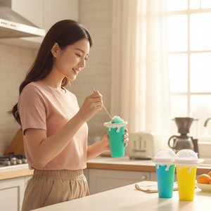 Vaso para Hacer Granizados Ecológico FROZEN MAGIC con Tapas para Hacer Granizados de Jugo Congelado <span class=keywords><strong>en</strong></span> <span class=keywords><strong>Casa</strong></span>, Opción de Logotipo Personalizado - Product Image 2