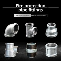 Collier de serrage incendie fonte malléable galvanisée, raccord hexagonal métrique/pouce DN15-DN100