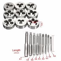 Jeu de 20 tarauds et filières métriques (M3-M12), kit d'outils de réparation de filetages internes et externes en acier allié robuste avec clé à taraud