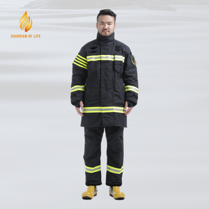 Traje de Bombero ZFH-BS (Azul Marino Oscuro) - Equipo de Protección Ignífugo Certificado GA10-2014 para Rescate de Incendios - Product Image 1