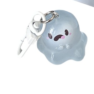 LLavero de fantasma de gelatina de Halloween, colgante de elfo luminoso de dibujos animados estéreo, mochila escolar de resina plástica, accesorios para novia, pareja - Product Image 4