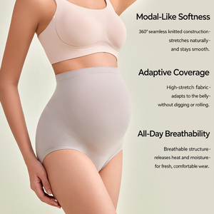 Braguitas de Maternidad de Cintura Alta <span class=keywords><strong>para</strong></span> Mujeres <span class=keywords><strong>Embarazadas</strong></span>, Ropa Interior de Embarazo Suave, Cómoda y Transpirable, Soporte <span class=keywords><strong>para</strong></span> el Vientre, Uso Durante Toda la Temporada - Product Image 5