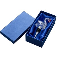 Bouchon de bouteille de vin en verre cristal, scellant décoratif pour champagne, en alliage de zinc, réutilisable, hermétique, préservateur de boisson, cadeau