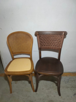 Chaise de salle à manger OK-wood5115R avec assise en rotin et dossier croisé pour restaurant, hôtel, événement, mariage, sièges commerciaux