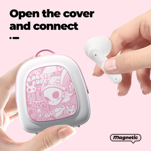 GST1 Earphone <span class=keywords><strong>Bluetooth</strong></span> Bentuk Tas Sekolah Unik dan Lucu, Hadiah Rantai, TWS <span class=keywords><strong>Mini</strong></span> Semi In-Ear, <span class=keywords><strong>Headset</strong></span> Nirkabel Hifi dengan Mikrofon - Product Image 4