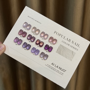 AILANUO Popular 2026 Nueva Colección Serie Ojo de Gato Colores 15ML Marca Privada Set de Esmalte en Gel Ojo de Gato Morado 30 Colores - Product Image 1