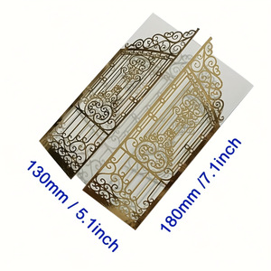 3D Hollow-out Greeting Card Vintage Foldable Birthday Wedding Couple Romantic wedding card - Product Image 2