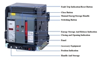 Disjoncteur d'air ACB 1600A 690V pour système de distribution d'énergie de bâtiment commercial