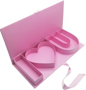 Vente en gros de boîtes-cadeaux en carton floral laminé mat 'I <span class=keywords><strong>Love</strong></span> You U' Boîtes florales vides en forme de lettre imprimées Matériaux recyclés - Product Image 4