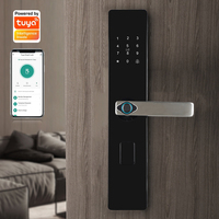 Cerradura Inteligente para Puerta Principal con Huella Digital, WiFi, App Tuya, Sin Llave, Acero Inoxidable 304, Manija Inteligente con Cerradura de Embutir 6068