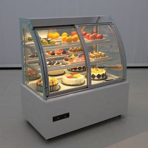 Refrigerador Expositor de Bolos e Pães Binghe Novo com Vidro Curvo em Mármore, Modo de Resfriamento a Ar, Design Elegante de Armário Refrigerado - Product Image 1