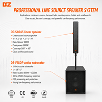 Subwoofer actif DSZ 1300W de 15 pouces, haut-parleur colonne en contreplaqué de bouleau 3x6 pouces pour auditoriums, hôtels, théâtres et salles de concert