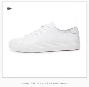 Chaussures en cuir blanc pour homme, sur mesure, en cuir véritable, respirantes, antidérapantes, légères, été, grande taille, polyvalentes, bureau, carrière - Product Image 2