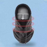 Cagoule streetwear personnalisée avec logo imprimé, en polaire, masque facial coupe-vent pour temps froid, cagoule épaisse