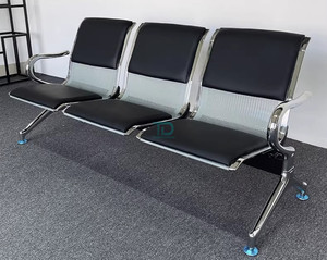 Chaise d'attente en acier et métal à 1, 2 ou 3 places, en cuir PU, pour aéroport, hôpital, bureau, clinique, <span class=keywords><strong>banque</strong></span>, réception ferroviaire, vente chaude - Product Image 5