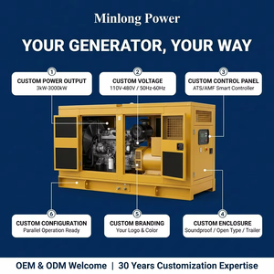 3 Phase <b>Generator</b> 50kw 100kw 150kw 200kw Industrial Heavy Duty Water Cooled Silent Type <b>Power</b> Set - Product Image 4