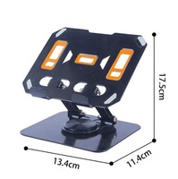 Support de bureau entièrement métallique de style mecha, anti-fuite, rotatif à 360° et pliable, avec boîte cadeau pour téléphone et tablette