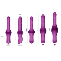 Mini machine sexuelle rechargeable par USB, Dildo Thruster - Silicone et ABS, 70 mm de poussée, 10 modes de vibration, 3 vitesses de poussée pour femmes