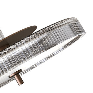 Grand lustre mené par cristal de Matt <span class=keywords><strong>Champagne</strong></span> de luxe de lobby d'hôtel moderne <span class=keywords><strong>en</strong></span> verre soufflé par transparent - Product Image 6