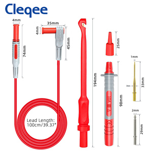 Cleqee P1033B Multimeter-Testsonden-Kabel-Kit mit 4-mm-Bananenstecker-Testleitungen für Drahts piercing - Product Image 6