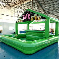 Bar gonflable personnalisé pour piscine, tente de bar gonflable, grande tente de bar aquatique gonflable avec toit pour divertissements en extérieur