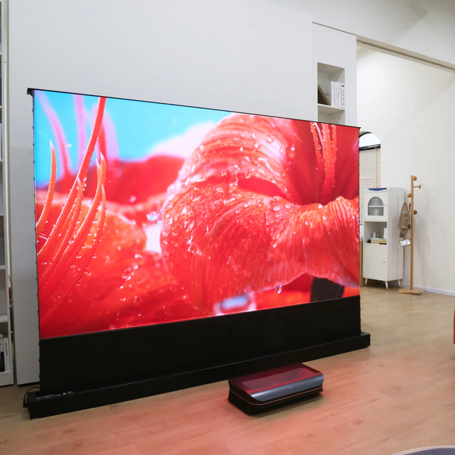 150\" ALR Electric Motorized Projector Screen Home Cinema Floor Rising Screen with 16:9 Format