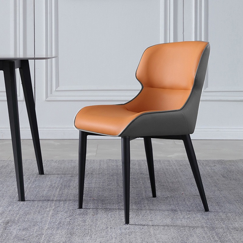 Dos orange avec gris foncé