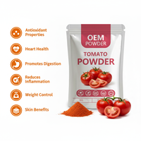 Natuurlijk tomatenextractpoeder, wateroplosbaar, in vaten verpakt, OEM ODM bulkpoeder voor gebruik in voedingsmiddelen als smaak- en kleurstof.