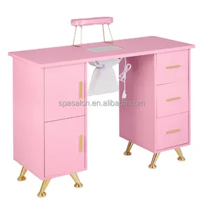 Wood Portable Folding Manicure Table With Modern Design Limited Time Offer Pink Beauty Salon Furniture