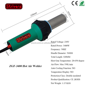 Souffleur d'air chaud <span class=keywords><strong>pour</strong></span> le soudage à l'asphalte, au <span class=keywords><strong>goudron</strong></span> et au bitume, avec buse plate de 4*70 mm et roue en acier inoxydable de 65 mm - Product Image 2