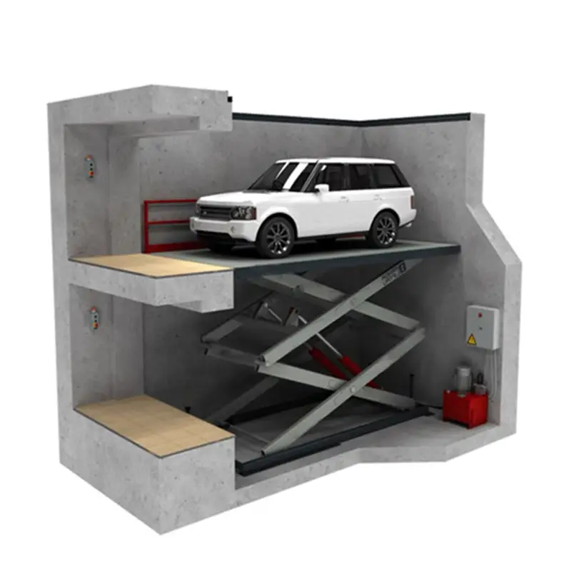 GAIN Ein-Scheren-2-Niveau-Stack-Autoparklift Aufzug für Garage