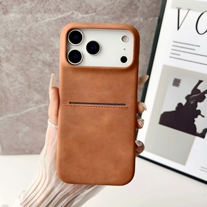 Para iPhone 17 Promax 17 Air Skin Feel PU Funda de cuero para teléfono con ranura para tarjeta Slim Hard PC Business Smartphone Phone Case - Product Image 2