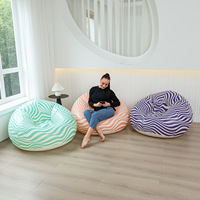 Chaise longue pour la maison gonflable s forme canapé piscine canapé rose incurvé canapé ensemble mobilier d'extérieur enfants chaise pour soirée cinéma