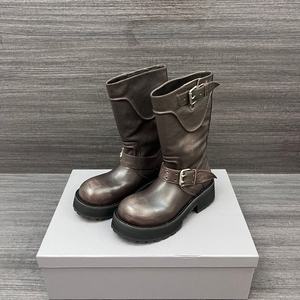 Botas de Cuero de Alta Calidad de Diseño de Lujo Nuevas para Mujer 2026 - Botas de Mujer Cálidas y con Estilo Moderno - Product Image 4