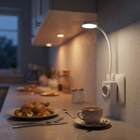Lampe de lecture murale LED intelligente Euro, à intensité variable, avec prise Euro, USB et Type-C, pour chambre à coucher