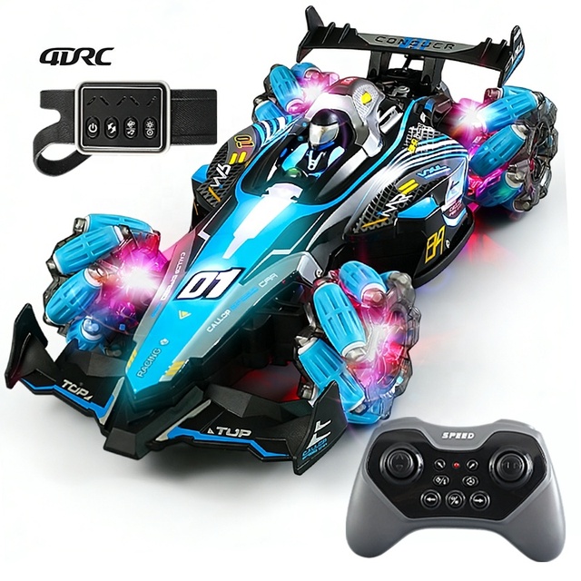 4DRC Watch Sensor 1:12 F1 Formula Racing Remote Control Car High Speed Drift Stunt Vehicle 2.4G Rc Toy Sport Car with Mist Spray