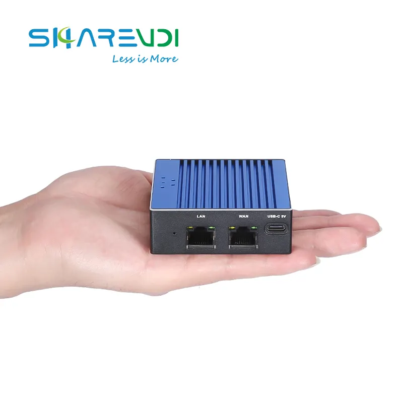 SHAREVDI أحدث عالية الجودة المدمجة بدون مروحة جدار الحماية البسيطة جهاز كمبيوتر شخصي الأجهزة و البرمجيات مع 2 LAN