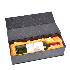 Boîte cadeau rigide pour vin, en carton rectangulaire, avec doublure en satin, impression quadricolore, emballage haut de gamme pour boissons - Product Image 2