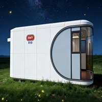 Maison capsule spatiale personnalisable, maison modulaire préfabriquée de luxe à vendre