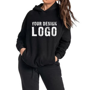 Sweat-shirt pour femme en coton lourd, style décontracté, surdimensionné, vente en gros, OEM, couleur unie, pull ample, sweat-shirt pour femme - Product Image 5