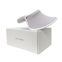 Boîtes d'expédition en carton ondulé blanc avec serrure à languette de chapeau de soleil imprimé personnalisé