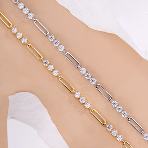 กำไลข้อมือเทนนิส VVS moissanites ขนาด4มม. สีเงินสเตอร์ลิง3มม. กำไลฮิปฮอปสไตล์คลาสสิกสำหรับชาวคริสต์ - Product Image 4