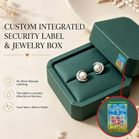 Boîte d'emballage de bijoux en gros avec traçabilité par code QR, boîte cadeau personnalisée anti-contrefaçon pour boucles d'oreilles de marque