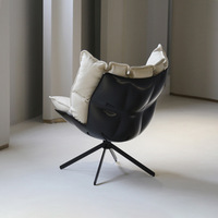Ensemble de canapé sectionnel en tissu flanelle de designer italien, fauteuil moderne décontracté, fauteuil musculaire rotatif, style minimaliste pour la maison et la villa