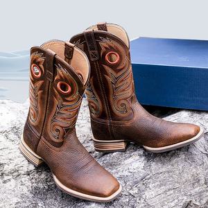 <span class=keywords><strong>Bottes</strong></span> de cowboy Goodyear Welted de créateur, grandes tailles, <span class=keywords><strong>bottes</strong></span> western montantes pour hommes, en cuir véritable, confortables, pour la ferme et le désert - Product Image 5